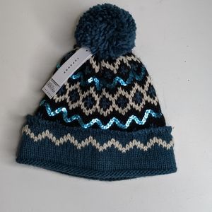Nwt topshop beanie hat with pom pom (m)